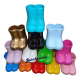 Botinhas Botas Cerâmica Decoração Festa galochas vasinho