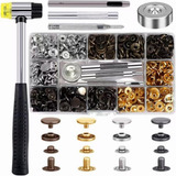 Botões De Pressão Metal 120pc Com Martelo Manual Ferramenta