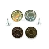 Botões Para Calça E Bermuda Jeans- 17mm- Pacote Com 50 Peças- Varias Cores -Bronze-
