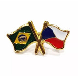 Bótom Pim Broche Bandeira Brasil X
