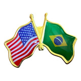 Bótom Pin Broche Pin Bandeira Brasil X Estados Unidos Eua
