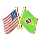 Bótom Pin Broche Pin Bandeira Brasil X Estados Unidos Eua