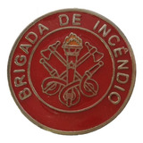 Boton Broche Brigada De Incêndio 3 0cm Pin Bombeiro Vermelho