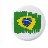 Boton Broche Do Brasil Bandeira Kit