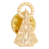 Boton Nossa Senhora Aparecida Folheado Ouro 20mm