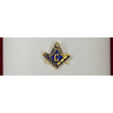 Bóton Pin Esquadro Compasso Maçon Maçonaria Folheado Ouro