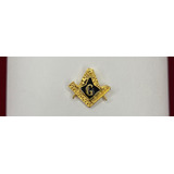 Bóton Pin Esquadro Compasso Maçon Maçonaria Folheado Ouro