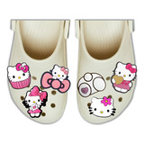 Botons Pins Para Crocs Hello Kitty Rosa Kit Com 5 Sortidos