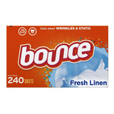Bounce C 240 Folhas Secadora Perfuma Amacia Roupas Fresh Linen
