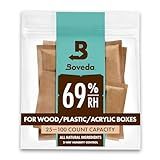 Boveda Para Charutos-tabaco - Pacotes De Controle De Umidade De 69- UR - Tamanho Grande Para Uso Com Até 25 A 100 Charutos - Tecnologia Patenteada Para Umidificadores De Charutos - Saco Resselável De