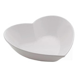 Bowl Coração Petiscos Saladeira Tigela Vasilha Cozinha Cor Branco