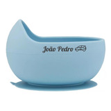 Bowl Personalizado Em Silicone Com Ventosa Azul