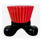 Bowl Vermelho Natal Bota Papai Noel 300ml Cerâmica Scalla
