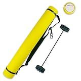 BOWSOUL Estojo De Tubo De Flecha Ajustável E Extensível Suporte De Flecha Para Tiro Com Arco Aljava Para Caça Tiro Ao Alvo Inserção De Flecha De Espuma EVA Protetora Incluída Tubo Amarelo Com