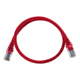 Box 10 Unidades Patch Cord Cordão 50cm Cat6 Giga Vermelha