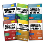 Box 6 Livros Lei Seca Constituição Código Civil Código Processo Civil Código Penal Código Processo Penal E Código Do Consumidor