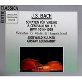Box Bach The Complete 6 Sonatas For Violin And Harpsichord