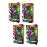 Box Bíblia Sagrada Leão Colorido Capa Flexivel Promoção 4 Unidades