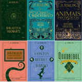 Box Biblioteca Hogwarts Crimes Grindewald Roteiro Original 5 Livros 