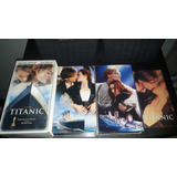 Box Duplo 1998 Fita Vhs Filme Titanic Legendado Folheto