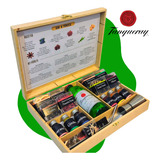 Box Gin 8 Especiarias 6 Xarope Dosador Colher Canudo