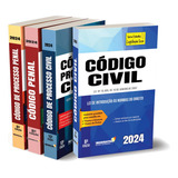 Box Livros 2024 Código Civil Código De Processo Civil Código Penal Código De Processo Penal Legislação Seca Atualizada 
