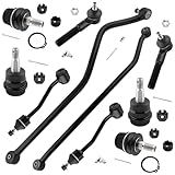 BOXI 10 Peças De Juntas Esféricas Dianteiras Barras De Trilho Elos De Extremidade De Barra Oscilante Kit De Terminais De Direção Externas Adequado Para Jeep Wrangler 1997 2006 Serve Apenas Para