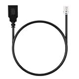 BOXOB Cabo RJ9 Macho Para USB Fêmea- Cabo Adaptador RJ9 4P4C Para USB De 11-8 Polegadas Para Telefones VoIP- Máquinas De Fax- Adaptador De Demodulação De Comunicação Telefônica