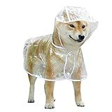 Boxwizard Capa De Chuva Para Cães Capas De Chuva Impermeáveis Para Animais De Estimação Com Capuz De Poncho Capa De Chuva Transparente Portátil Para Cães Leve Para Caminhadas Ao Ar Livre Em Dias De