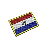 BP0047T11 Bandeira Paraguai Patch Bordado Termo
