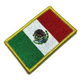 Bp0050v 01 Bandeira México Patch Bordada Fecho De Contato
