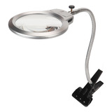 Braçadeira De Lupa Led 2x E 6x Mangueira Flexível De Lente D