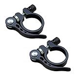 Braçadeira De Selim De Bicicleta 2 Peças Braçadeira De Assento Rápida De Alumínio Para Bicicleta De Estrada Casual Preto 31 Mm 