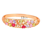 Bracelete Banhado A Ouro Com Zirconia Color