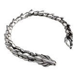 Bracelete De Dragão Banhado A Prata B Ab839 Link Dragon Brac