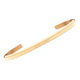 Bracelete Feminina Pulseira Aço Banhada A Ouro New Port