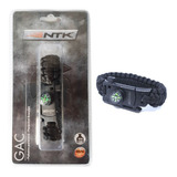 Bracelete Paracord Gac Ntk Pederneira Apito Bússola 3 A 4m