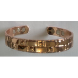 Bracelete Pulseira Em Cobre Com Extremidade Magnéticas