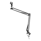 Braço Articulado Suporte P Microfone De Mesa Lba 01 Luminos Cor Preto