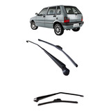 Braco Limpador Fiat Uno Dianteiro E Traseiro Com Palheta