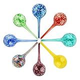 Brajttt Globos De Rega De Plantas Automáticos De Vidro Vaso De Bola De Vidro Bola Decorativa De Jardim Bola De Gotejamento De Vidro Com 8 Etiquetas Pacote Com 8 7 5 Cm De Diâmetro