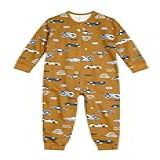 Brandili Macacao Pijama Brandili Moletom Flanelado Inverno Com Ziper Tamanho 6A Genero Masculino Cor Marrom