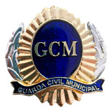 Brasão De Boina Gcm Folheado A Ouro P