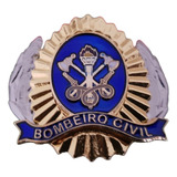 Brasão De Boinas bombeiro Civil Fundo Azul
