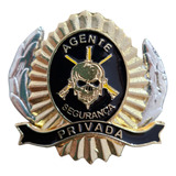 Brasão Segurança Privada Folheado Ouro Broche