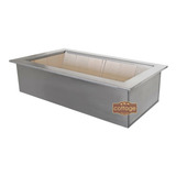 Braseiro Caixa Dupla Todo Em Inox 304 60x40cm Interno