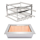 Braseiro Embutir E Grill Inox 430 Grelha Moeda E Espetos