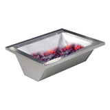 Braseiro Inox Para Churrasqueira Carvão 60x50