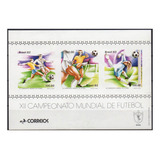 Brasil Copa Do Mundo Espanha 1982 Bloco Sem Perfuração