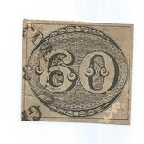 Brasil Rhm Selo N 2 Olho De Boi 60 Réis 1843 Raro 